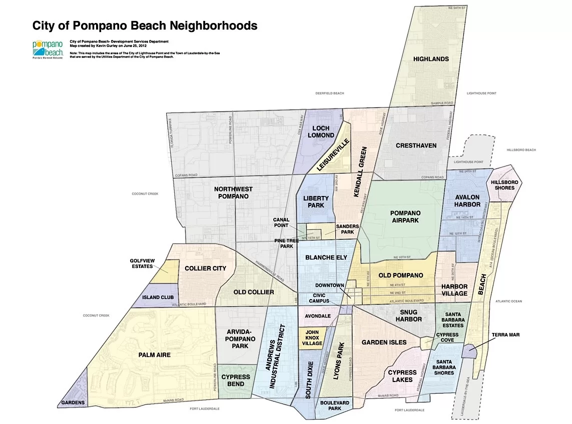 Pompano Beach Neighborhood Map
