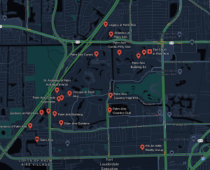 Map of Palm Aire Pompano Beach