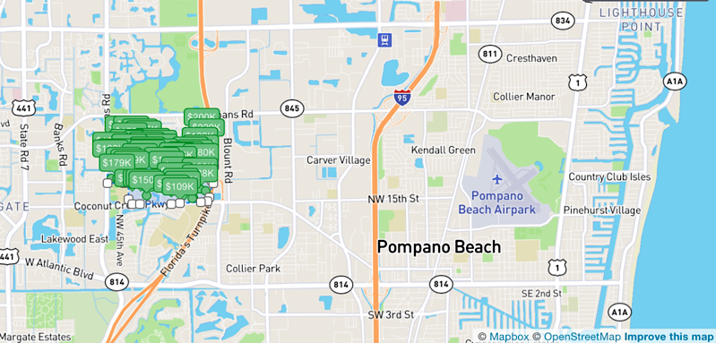 Map of Wynmoor 55+ condo retirement community