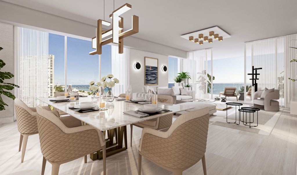Interior of Salato Luxury Condos In Pompano Beach