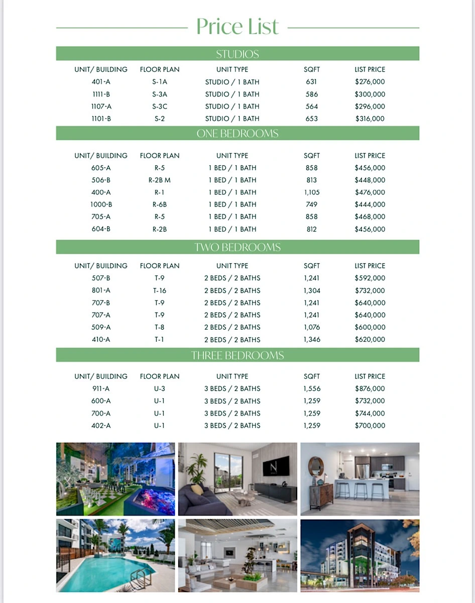 Envy Condos Pompano Beach - New Construction Prices as of June 2026